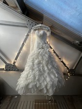 Ronald Joyce Women's Ivory Wedding Dress with Diamante And Rose Detail UK Size 8