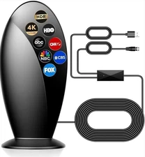 DIGITAL TV ANTENNA INDOOR - 1200+ MILES LONG RANGE ANTENNA FOR SMART TVS & OLDER