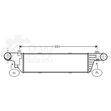 Ladeluftkühler Mercedes-Benz E-Klasse W210 E 250 Turbo D 300 562x115