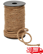100FT 5mm Twisted Jute Rope Brown Nautical Cord Crafts Gift Wrap Decor