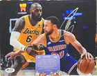 Stephen Curry Signed 8x10 Vs LeBron Photo Warriors COA