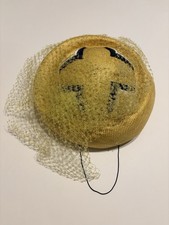 1960s Vintage Women  s Wide Brim Hat Retro Mod Designer Millinery Chapeau Netting