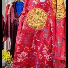 Traditional Red Wedding Hanbok - 2 Sets, Vintage Style