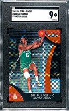 2007-08 Topps Finest X-Fractor 15/15 Bill Russell #44 SGC 9 MINT Boston Celtics