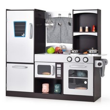Topbuy Wooden Kitchen Cooking Toy Chef's Pretend Play Set for Kids