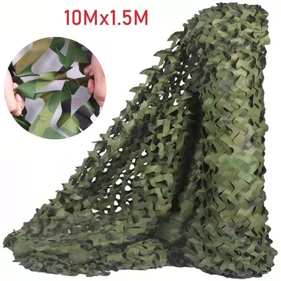 32ft Military Woodland Camouflage Netting Cutable Camo Net Camping Outdoor