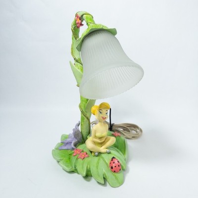 Disney Tinker Bell Fairy Flower Lamp WORKS Damaged Read Description