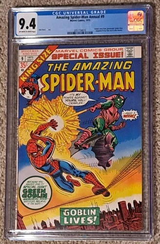 Amazing Spider-Man Annual #9 CGC 9.4 OW/W 1973 Green Goblin  Romita Sr. cover