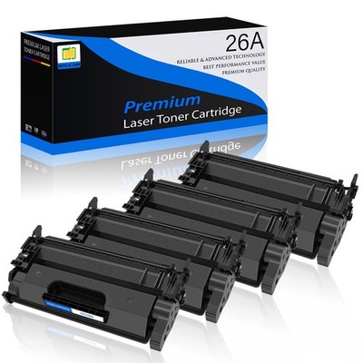 4 PK CF226A 26A Black Toner Cartridge for HP Laserjet Pro MFP M426fdw M426fdn