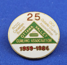 Ottawa Valley Curling Association 25 Anniversary 1959- 1984 RCCC - OCA Pin