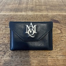 ALEXANDER MCQUEEN Black Envelope Card Holder/Wallet