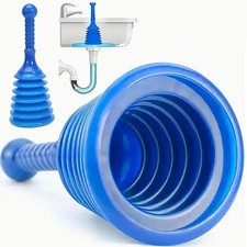 Heavy Duty Sink Plunger Clear Unblock Unclog Drains Sinks Toilets Showers Waste