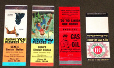 Lot of 4 Vintage Sinclair Gas & Service Station Matchbook Covers