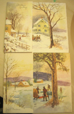 1949 American Greeting Card POP UP  PATENT PENDING LOT OF 2CHRISTMAS CARD UNUSED