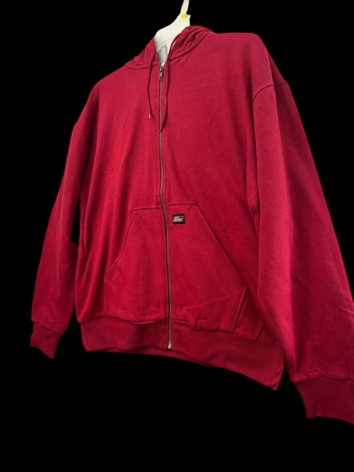 dickies mens 2xl red thermal insulated lined hooded heavweight sweatshirt new