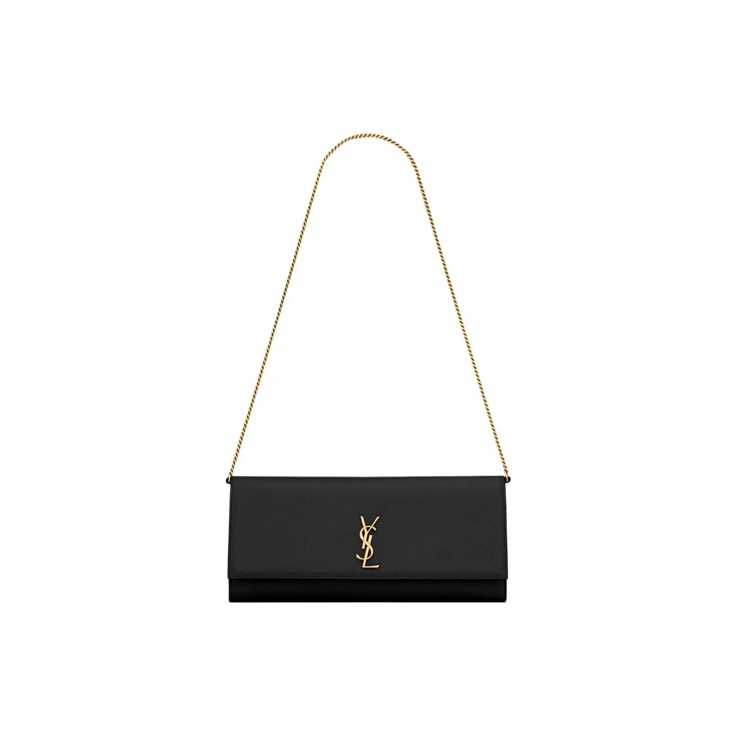 SAINT LAURENT KATE Leather Single-Shoulder Bag Women's Black 11.0*1.6*4.7 in