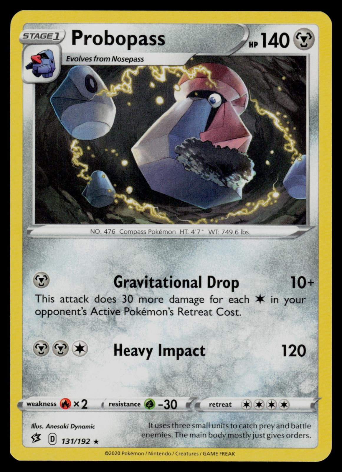 Probopass 131/192 Rare Rebel Clash Pokemon Lightly Played