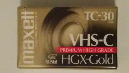 Maxell VHS-C TC-30 HGX-Gold Camcorder Videocassette (3pk