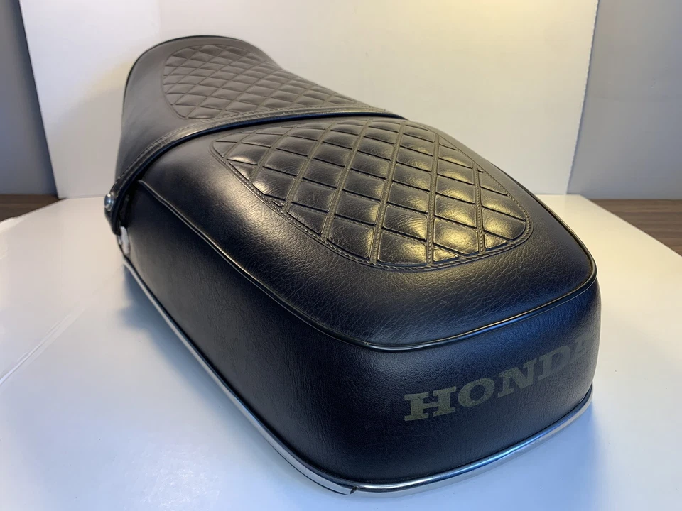 Asiento doble de motocicleta Honda CB VINTAGE negro genuino ¡Bonito! Foto 3 de 4