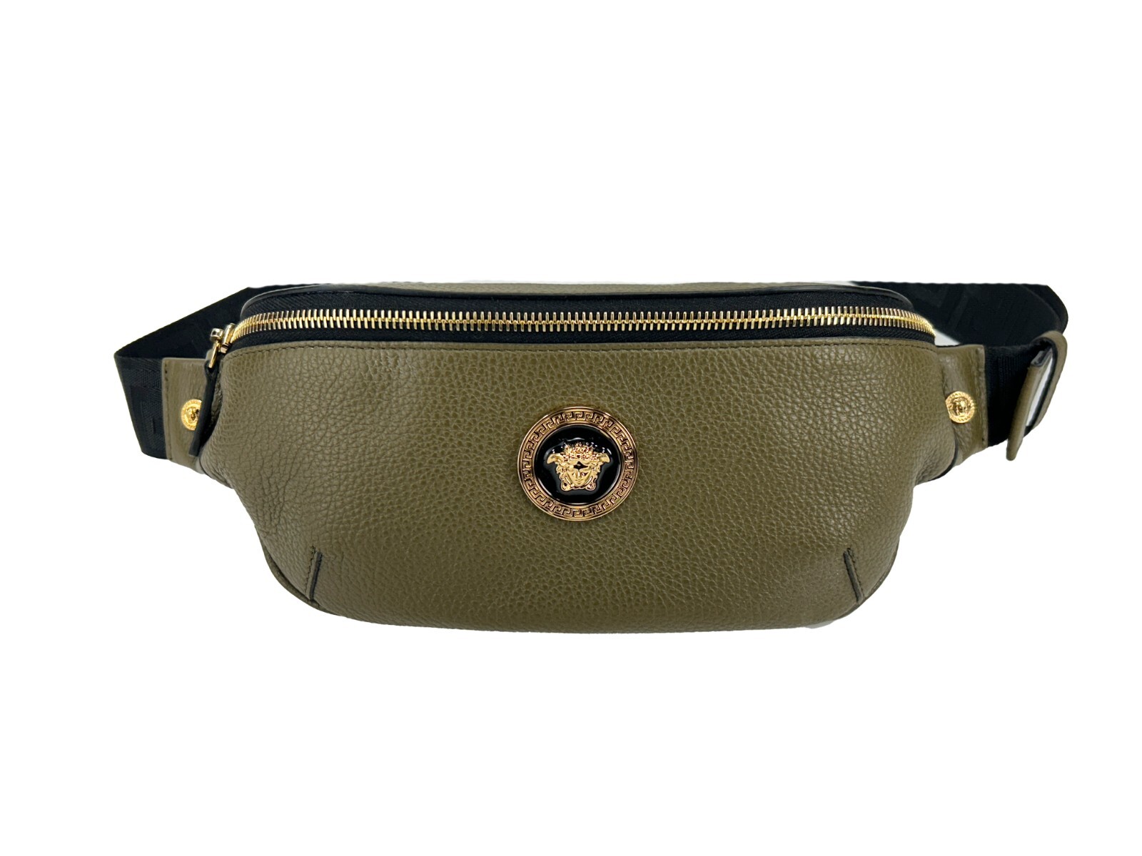Поясная сумка Versace с маленькой кожаной подвеской в виде Медузы на поясе 91590₽