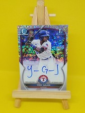 2023 Bowman Chrome 1st Speckle Refractor Yosy Galan Auto #'d 031/299 - RANGERS
