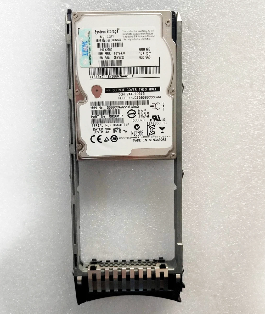 IBM SAS Internal Hard Disk Drives 600 GB Storage Capacity for sale