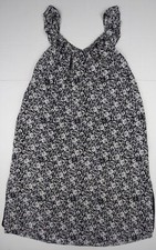 Loft Dress Womens Size XS Black White Midi Palm Leaves Flutter Strap NWT $99.50