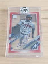 2021 Topps Clearly Authentic Autograph Red Cristian Pache #22/50 Atlanta Braves