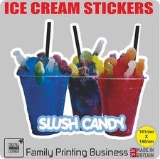 ICE CREAM VAN Stickers - Cones - Tubs - Sundaes - Soft Drinks - SLUSH CANDY