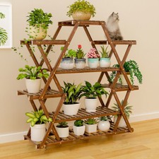 Blumentreppe Holz XXL Blumenregal Blumenständer Pflanzentreppe Indoor/Outdoor DE