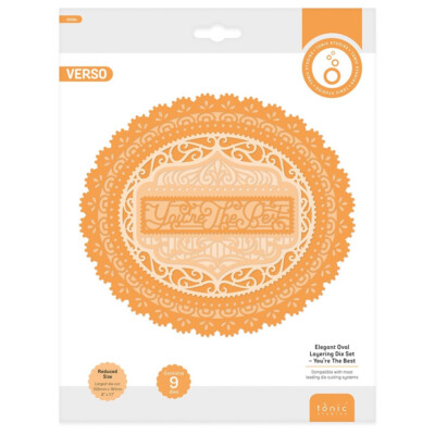 Tonic Studios - ELEGANT OVAL LAYERING  DIE SET  YOU'RE THE BEST - 9 PCS
