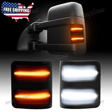 2x Smoked LED Side Mirror Lights For Ford F250 F350 F450 F550 2008-16 Super Duty