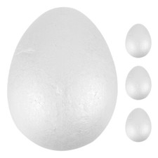 4Pcs Foams Easter Eggs White Craft Eggs to Paint Create Your Own Eggs 12cm 