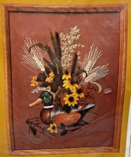 SEALED 1983 Creative Circle Embroidery Kit 0330 Wooden Duck Decoy 12"x16"
