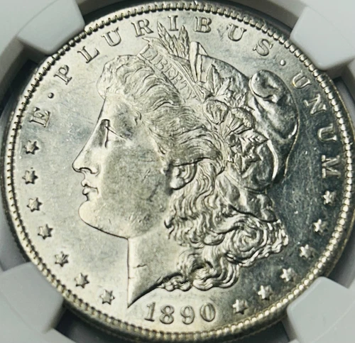 1890 S Morgan Silver Dollar NGC AU55 Better Date Morgan