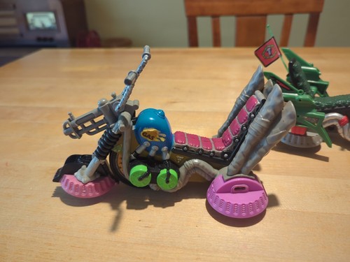 2 Vintage TMNT PSYCHO + CYCLONE CYCLE 1995 LOT Incomplete See Pictures - Picture 2 of 13