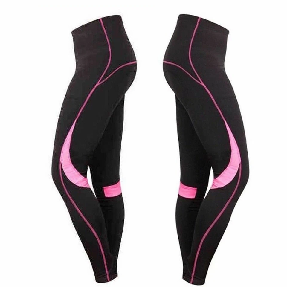 Women's Padded Cycling Pants Spandex Bike Biking Cycle Long Pants Tights S-5XL - Image 4 of 4