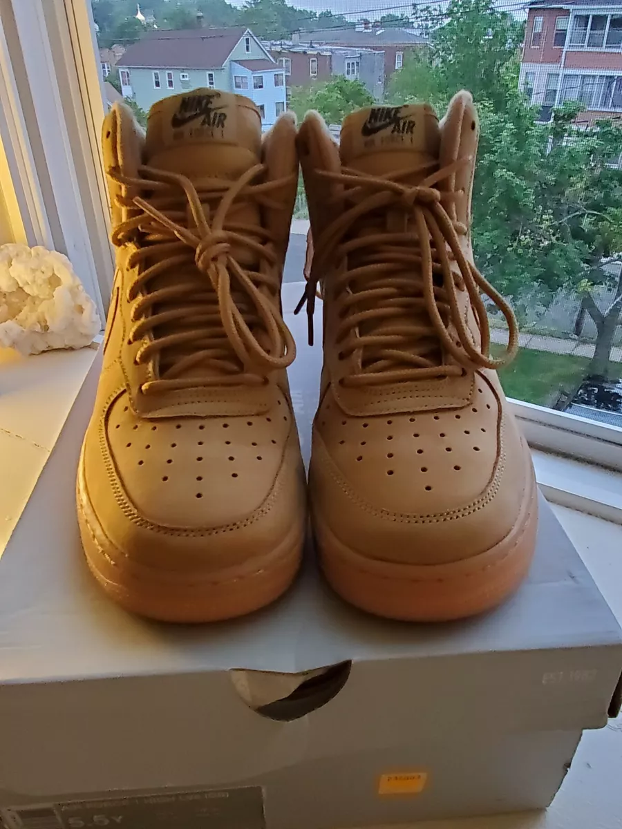 bioscoop radioactiviteit gewoontjes Nike Air Force 1 High Nike Flax/ Wheat Size 5.5Y | eBay