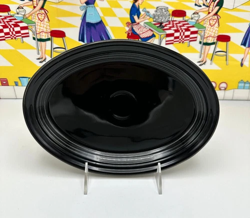 Fiesta Small Oval Plate Dish Platter Black with Tags 9 5/8" Post 86 Fiestaware
