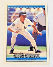 1991 Leaf Donruss 1992 MLB Baseball Card #546 Craig Grebeck Chicago White Sox