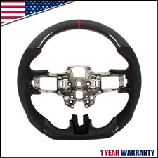Real Carbon Fiber Steering Wheel For Ford Mustang Ecoboost Gt 2018 2019-2023