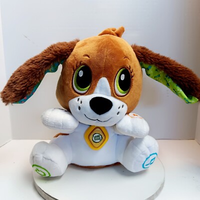 Leap Frog Speak & Learn Puppy Stuffed Plush Animal Educational Fun Play Toy work