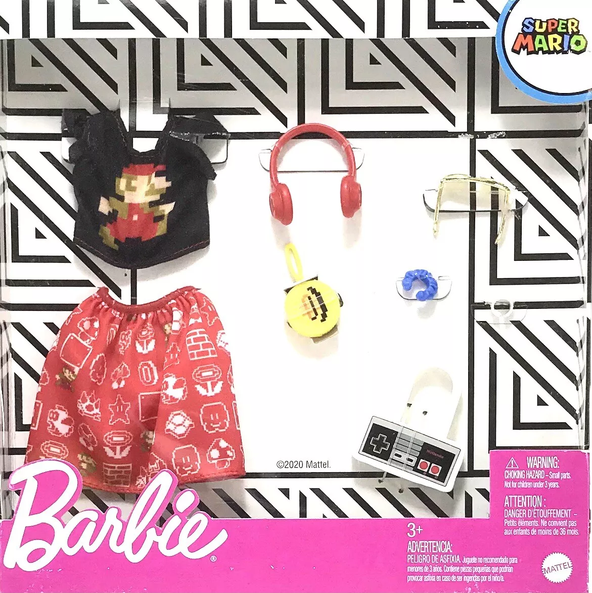 Barbie Doll Super Mario Brother Video Game Clothes Shirt Skirt 6
