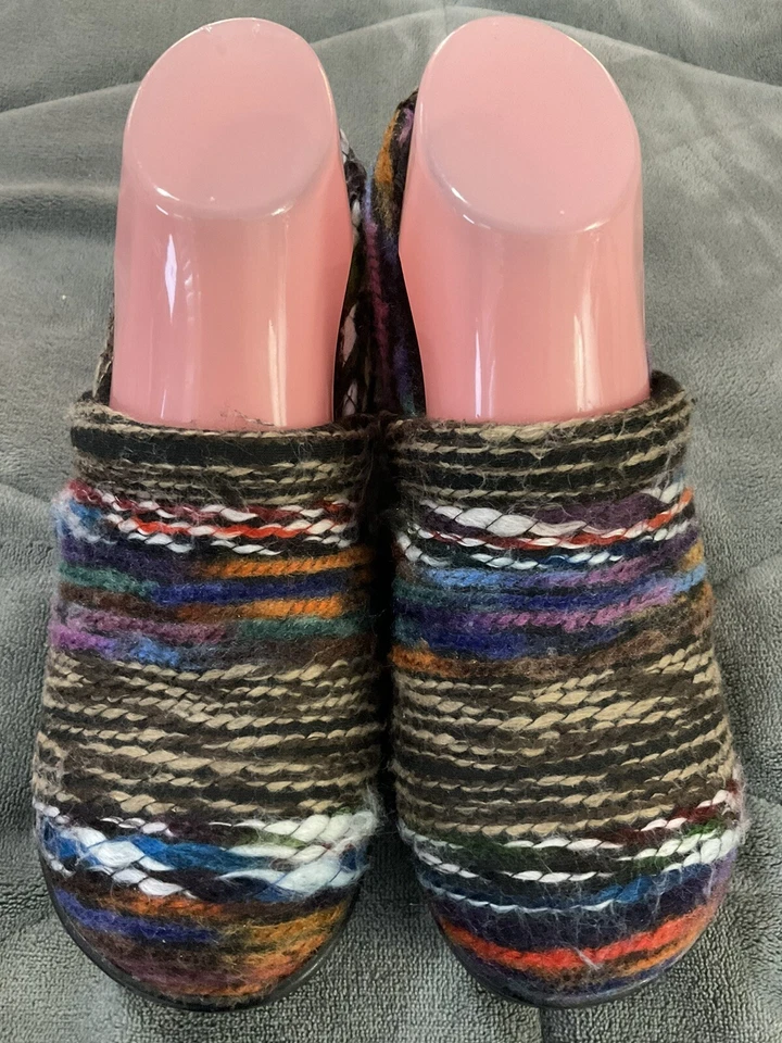 Zuecos cómodos de trabajo BOC para mujer tela de hilo multicolor Nadiyya talla 7,5 M Foto 4 de 4