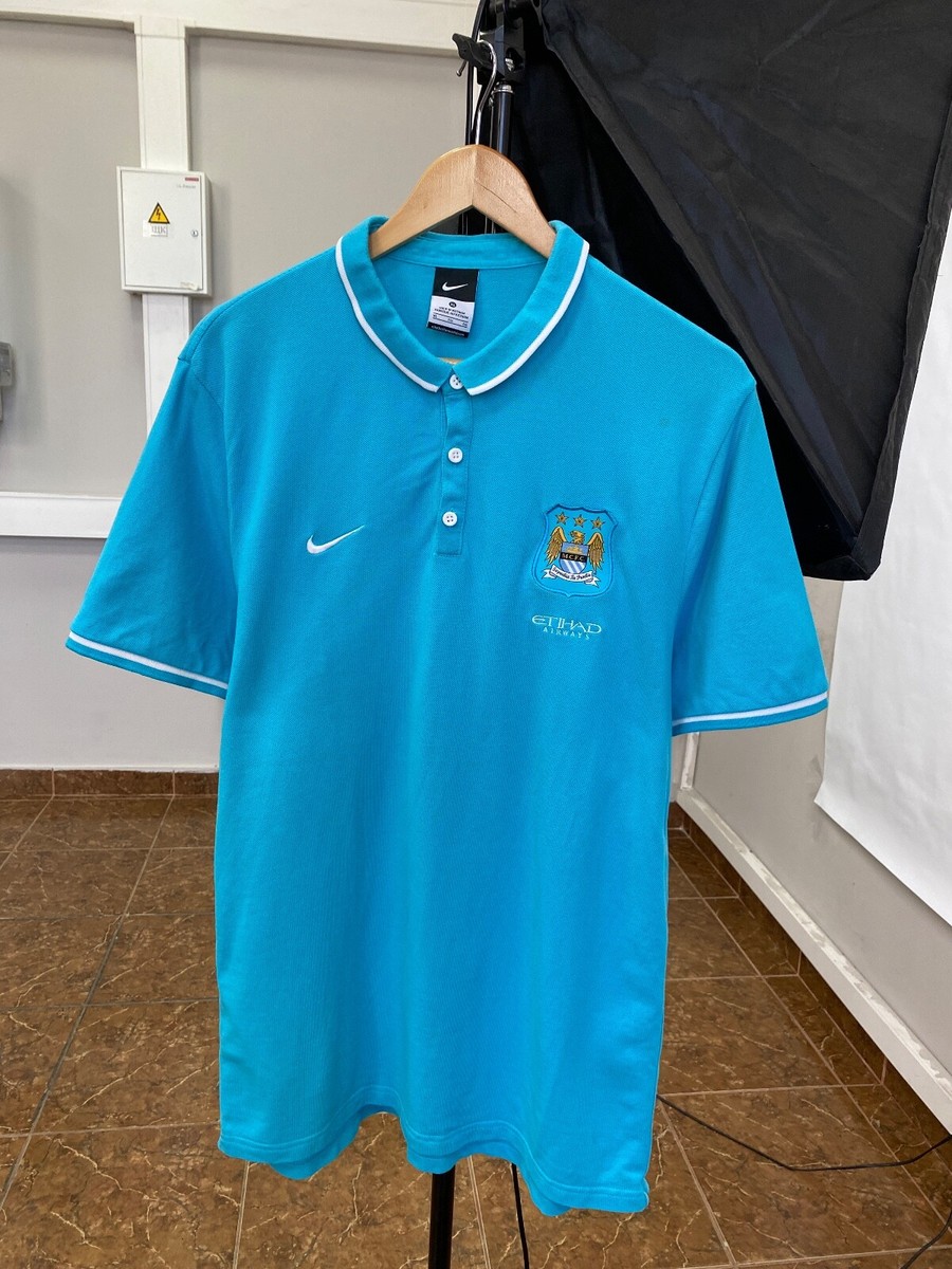 トップス Nike mancity polo shirt navy y2k Vtg Y2K Nike Manchester City Football Soccer Polo T-Shirt