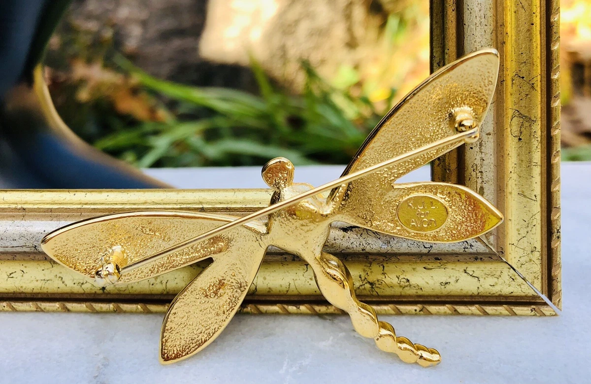 Vintage KJL for Avon The Natures Treasure Dragonfly Brooch Pin by