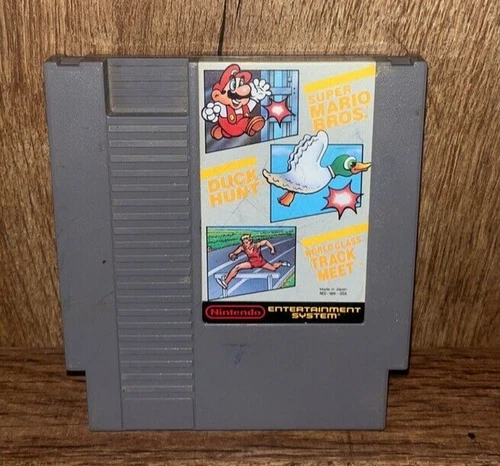 Vintage Super Mario Bros Duck Hunt & Track Meet Nintendo NES Video Game