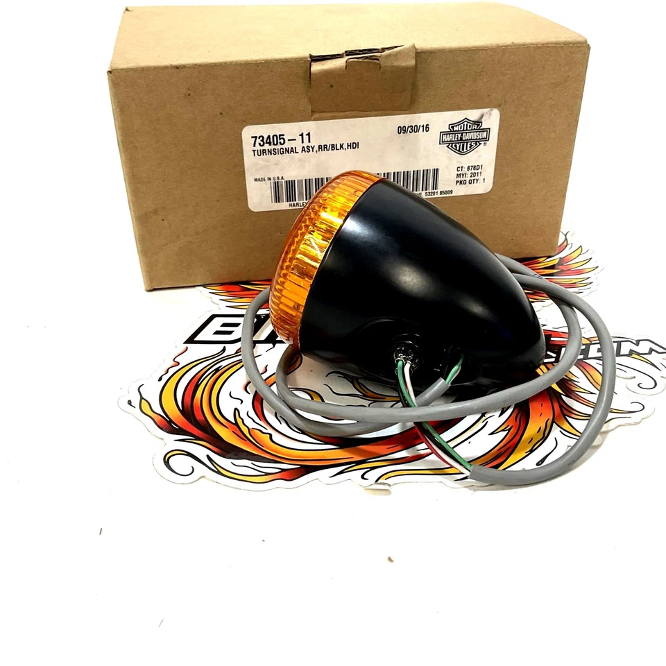 NEW Genuine Harley International HDI Rear Blackline Turn Signal 73405-11 - Изображение 3 из 4
