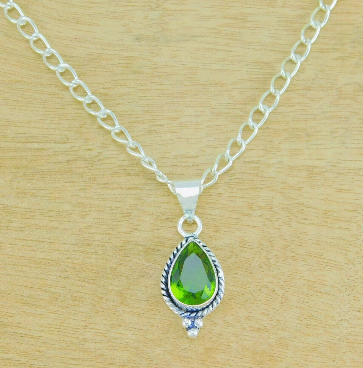 Collane Con Pietre Preziose Rondelle Sfaccettate Peridoto Verde - Foto 9