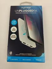 myCharge unplugged 5k wireless charging powerbank. Qi certified. 5000mAh.